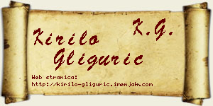 Kirilo Gligurić vizit kartica